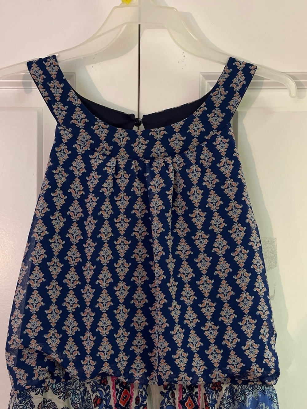 Speechless Navy Floral-Print Sleeveless Dress